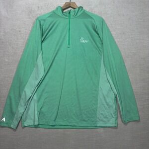 Antigua Mens Green Lake Halie Golf 1/4 Zip Performance Pullover Shirt XXL